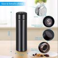 Smart LED Temperature Display Water Bottle 500ML | Stainless Steel Vacuum Insulated Thermos Flask | Hot & Cold Beverage Bottle | Intelligent Coffee Thermal Mug For Gym, School, Sports And Everyday Use. 