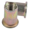 QUANBU 20pcs Flat Head Metric Steel M10 Blind Insert Rivet Nut Rivnut. 