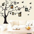 Traditional Family Tree Wall Decals with Photo Frames - Leaf Pattern PVC Wall Stickers, Self-Adhesive Detachable Tree Branch Decor for Living Room, Entryway, Bedroom. 
