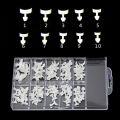 Nail Tools White French Nail Art 100PCS Tricks Half Gai Acrylic Short Artificial Nails for Extension. 