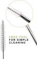 Pack of 4 Stainless Steel Straws + Straw Cleaning Brush | Metal Straw for Drinking Juice | Eco Friendly & Reusable. 