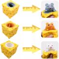 Pop up Funny Mouse and Cheese Block Squeeze Anti-stress Toy Hide and Seek Figures Stress Relief Fidget Toys for Kids Adult. 