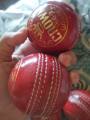 Crown Cricket Hard Ball color Red and White 1 PC. 