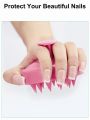 Shampoo Massager Brush Scalp Hair Scrubber with Soft Silicone Bristels For All Type Of Hairs Straight Curly Wet Dry For Men Women Children. 