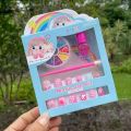 Children's manicure set colorful sequins nail stickers nail polish little girl princess simulation makeup toy gift little girl waterproof nail stickers cartoon safe and non-toxic finger stickers Best toys for girls. 
