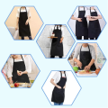 Pack of 2pcs Black Kitchen Aprons with 2 Pockets Durable Personalized Apron for BBQ Kitchen Cooking Baking Crafting Restaurant. 
