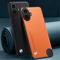 For Nothing CMF Phone 1 5G case Carbon Fibre Leather Silicone Shockproof Full Protection Back cover For CMF Phone1 Casing. 