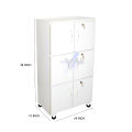 white 4x2 Feet Six Door Wooden Sheet Kitchen Cabinet Cupboard Wardrobe Office Cabinet. 