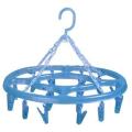 Round Cloth Hanger 32 clips, For Drying Clothes Cloth Socks Hanky Drying Hanger Baby clothes hanger with clips - Hanger for Baby Clothes Highest Quality Kids Hangers Note random color will be deliver. 
