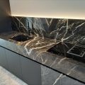 Decorating Items For Kitchen Wall Modern Marble Self-adhesive Wallpaper Kitchen Cabinet Door Desktop Furniture Refurbished Stickers Vinyl Waterproof Contact Paper Furniture Decoration Kitchen Tools And Accessories - 1Roll - Black/White. 