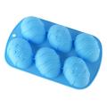 6 Cavities Easter Egg Silicone Cake Chocolate Dessert Soap Mold DIY Baking Mould. 