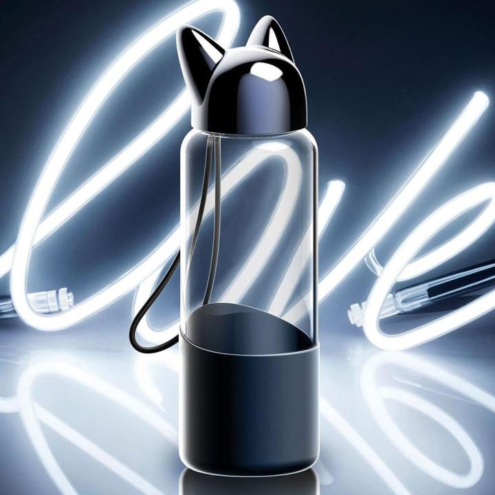Durable Water Bottle Cute Fox BPA Free 320ML Transparent For Bicycle Tour Environmwntal Friendly Long Lasting Water Cup Water Glass