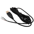 3X USB Cable Mice Line for Razer Deathadder 2013 Approx. 2.1M 5 Wires 5 Pins Black Gold Plated Replacement Gaming Mouse. 
