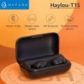 Haylou T15 2200mAh Touch Control Wireless HD Stereo Bluetooth Earphones - Black. 