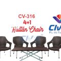 Plastic Chairs heavy weight set with Table( 4 Chairs and 1 Table). 