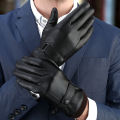 ECHINDA Winter Outdoor Faux Leather Waterproof Full Finger Touch Screen Gloves. 