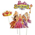 Barbie Theme Cake Toppers - Cake Toppers - Pink Colors - Girls Theme - Pack Of 6 Cake Toppers. 