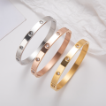 Luxury Stainless Steel Bracelet Women Bangles Bracelets On Hand Lady Girl Women's Fashion Jewelry Rhinestone Designer Gifts Nail. 