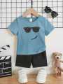 T-Shirts And Short Pants For Baby Girls  & Boys Round Neck Short Sleeves Tee Top's Clothes Sets Dresses Outfit Fajar Stock. 
