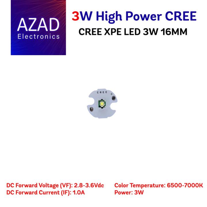 Cree XPE R3 3W LED Emitter Diode White 6500K for Spot Light & Flashlight