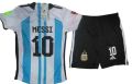 New 3 star embroidered Argentina kids kit, Messi 3 star imported jersey with shorts for children. 