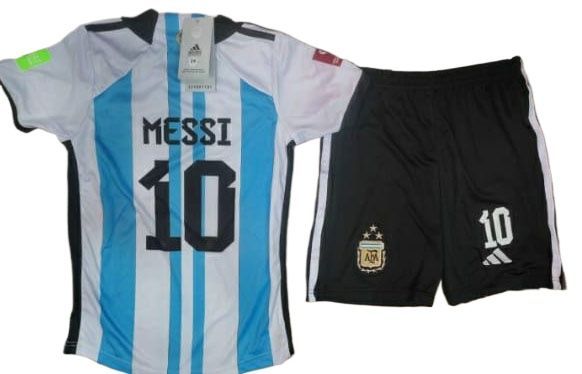 New%203%20star%20embroidered%20Argentina%20kids%20kit,%20Messi%203%20star%20imported%20jersey%20with%20shorts%20for%20children%20-%20Image%202