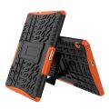 For Huawei MediaPad T3 10 Tire Texture Shockproof TPU+PC Protective Case with Holder. 