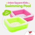 INTEX 57100 Play Box Pool for Toddlers 57100 Square  Inflatable Swimming Pool Kids Play Pool Baby Pool Swiming Pool Big For Kids Size 33.5" X 33.5" X 9" (85cm x 85cm x 23cm). 