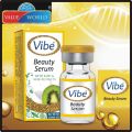 VW VIBE WHITENINGS MILKY BEAUTY SERUM FOR FACE FRESHNESS, FRECKLES, ANTI WRINKLES WITH KIWI AND MILK EXTRACTS FOR ALL SKIN TYPES 3.5 ML. 