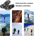 Anti-Slip Ice Cleats Shoe Boot Tread Grips Traction Crampon Chain Spike Snow Walker ( Free Size ). 