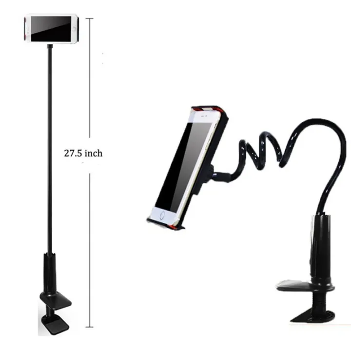 Mobile & Tablet Holder with 360 Rotation, Mobile Stand with Anti-Slip Silicone Pads & Fully Flexible Gooseneck Arm & for Bed, Table,  for All Tablet/Smartphones 4 to 10.4 Inches