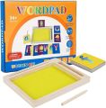 Kids Wooden Sand Tray with Wood Pen – Montessori Sensory Writing Practice Board for Early Learning & Tracing (2025-27). 