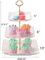 Ceramic 3 tier embossed cake, cupcakes, tea snacks dish stand. 