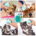 CAT DOG PET Bath Brush Massage Cat Dog Shampoo Silicone Bath And Body Shower Brush With Soap Dispenser Bath Scrubber Bath & Shower Brush Silicone Body Brush Massage Bath Brush Shower Scrubber PETS. 