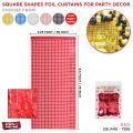 Tinsel Square Shape Foil Fringe Curtain Collection, Party Place & Home Decoration For Wedding Engagement Birthday Bridal Shower Baby Announcement Celebration, Parties Wall Decor Supplies Materials Products & Items Photo Booth Backdrop Metallic Curtains. 