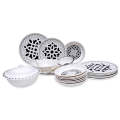 43PCS 8 Person Dinner Set Geometric Black. 