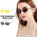 Slim Square Sunglasses for Girls Metal Frame Sunglasses For Women. 