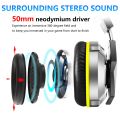 EKSA E800 7.1 Surround Gaming Headset Metal Frame Soft Protein Memory Foam 3D Bass Wired Headphones with Noise Canceling Mic,  Aluminum Frame Rubberized Cable Compatible with PS4, PS5 Controller, Xbox One, PC, Computer. 
