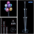 7 Tubes Balloons Holder Column Stand Balloon Stand Kit,Reusable Clear Balloon Holder(7 Balloon Sticks,7 Balloon Cups,1 Balloon Base) Makes Balloons Float Without Helium. for Table, Floor, Centerpiece with Base. 
