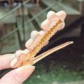 【HOT】 Korean Net Red Bear Biscuit Hairpin Clip Cute Simulated Biscuits Hair Clip Headbands Hair Tie Kids Hairclip Hair Accessories. 