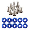 Motorcycle Fancy Bolts with Washer 10 Pcs Set / Universal Bike Chain Cover Bolts / Number Plate Bolts Set. 