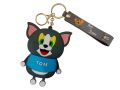 Pvc Key Ring Silicone Tom And Jerry Key Chain Custom 3D Cartoon Anime Kawaii Tom And Jerry Keychain. 