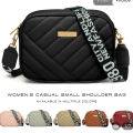 Women’s Stylish Crossbody Bag – Premium PU Leather Quilted Shoulder Bag with Wide Strap | Trendy Casual Travel & Daily Use Ladies Bag. 