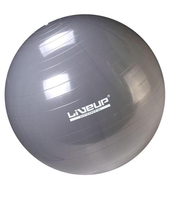 Anti Burst Gym Ball - Brand Liveup Sports - Product Anti Burst Gym Ball - Size 75cm - Model LS3222A - Color Grey