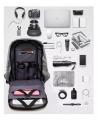 Anti Theft Water Proof Laptop Bag BagPack Hidden Zip With Charging Port. 