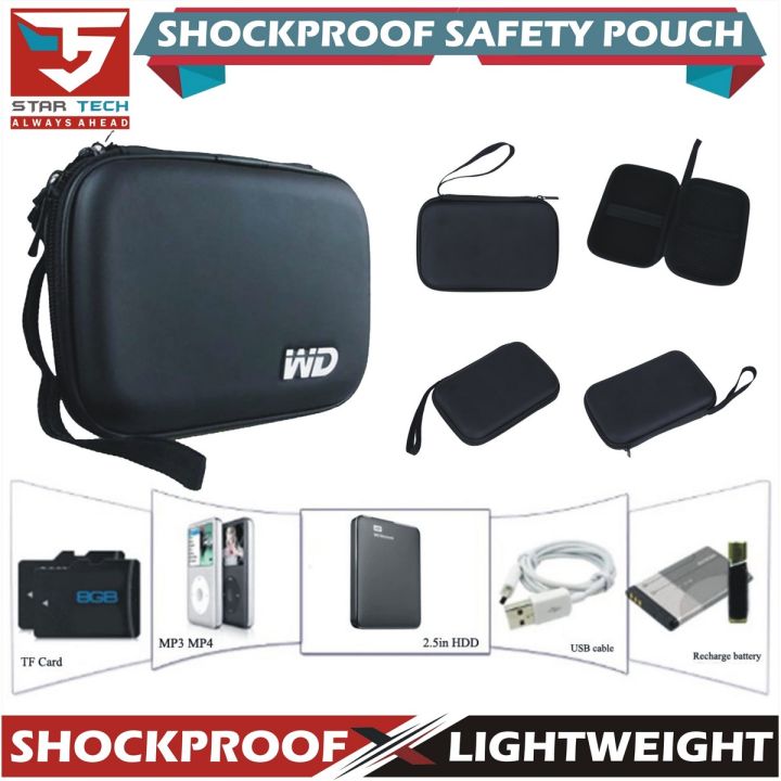 WD Shockproof Hard Carrying Case Bag For 2.5'' External HDD Hard Drive