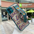dienya for Huawei P20 Case With Wristband Thin Frosted Transparent Hard Full Cover Camera Silicone Softcase Fashion Tide Lakers Pattern Casing Shockproof Protection Cases. 