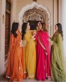 Wedding Collection Silk 3-Piece Stitched Maxi Dress for Women, Medium/Large Sizes. 