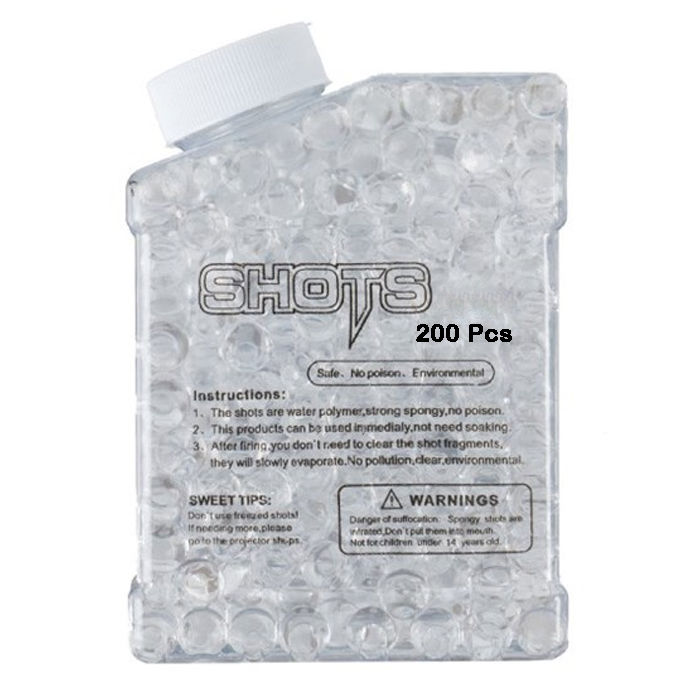 Pack: 200 Water Balls for ToyGun Blasters - Crystal Gel Ball Darts (7-8mm)