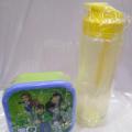 Pack of 2 Frozen lunch box with water bottle. 